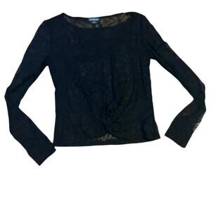 Bebe sheer black lace